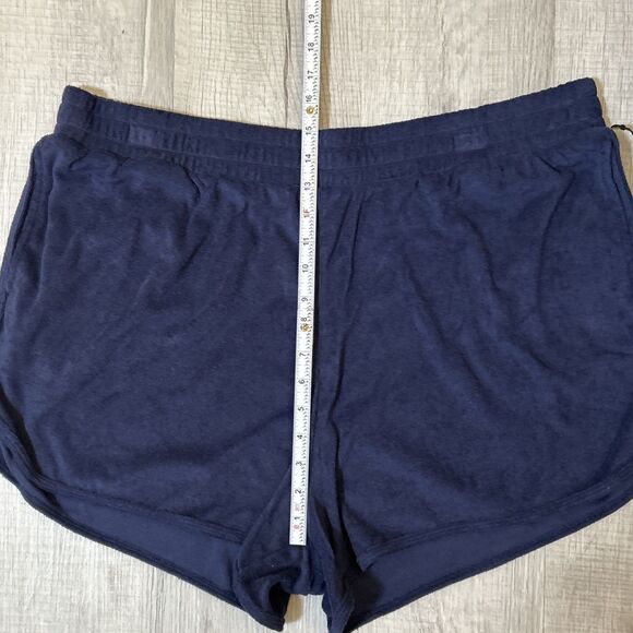 Ava & Viv Womens Plus 1X Navy Terrycloth Pull-On Shorts Stretch NWT Soft - Picture 16 of 16